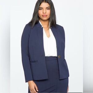 ELOQUII Women's Plus Size The Ultimate Stretch One Button Blazer Size 16